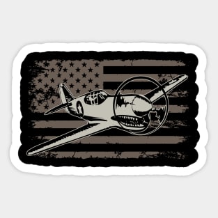 Curtiss P-40 American Fighter Plane Sticker